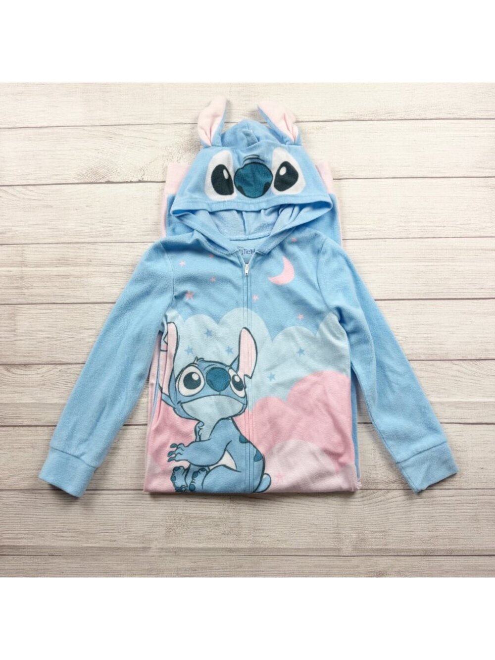 Disney Lilo & Stitch Stitch Pajamas One Piece Costume Hoodie Blue Pink 8